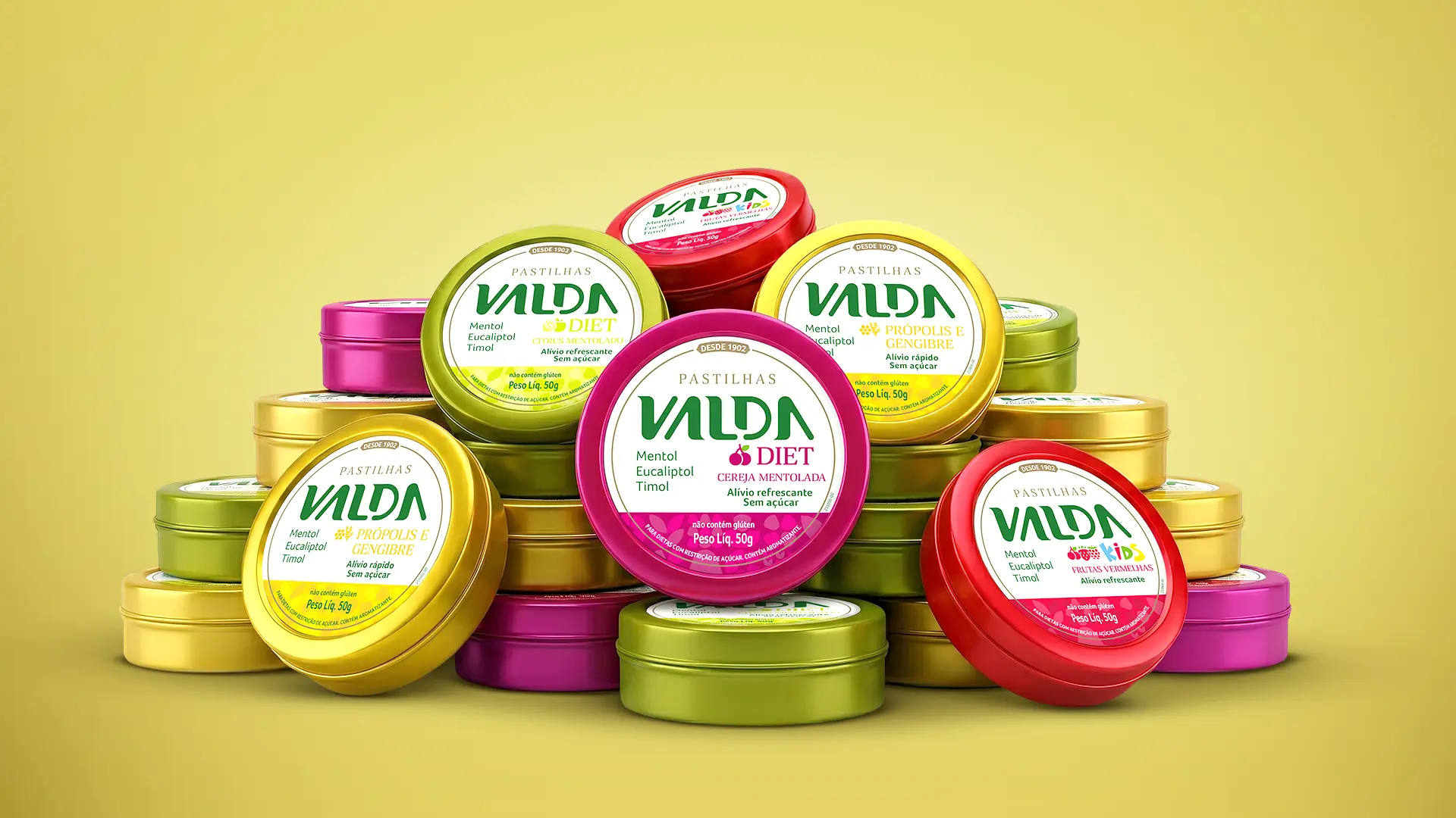 Pastilhas Valda - Design System | Reranding | Package | Design