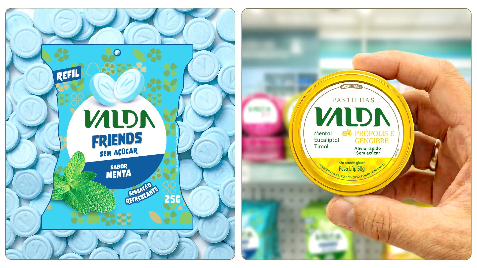 Pastilhas Valda - Design System | Reranding | Package | Design